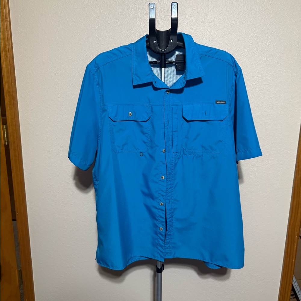 FOUR!!!! Eddie‎ Bauer Blue Casual Button Down Shirts